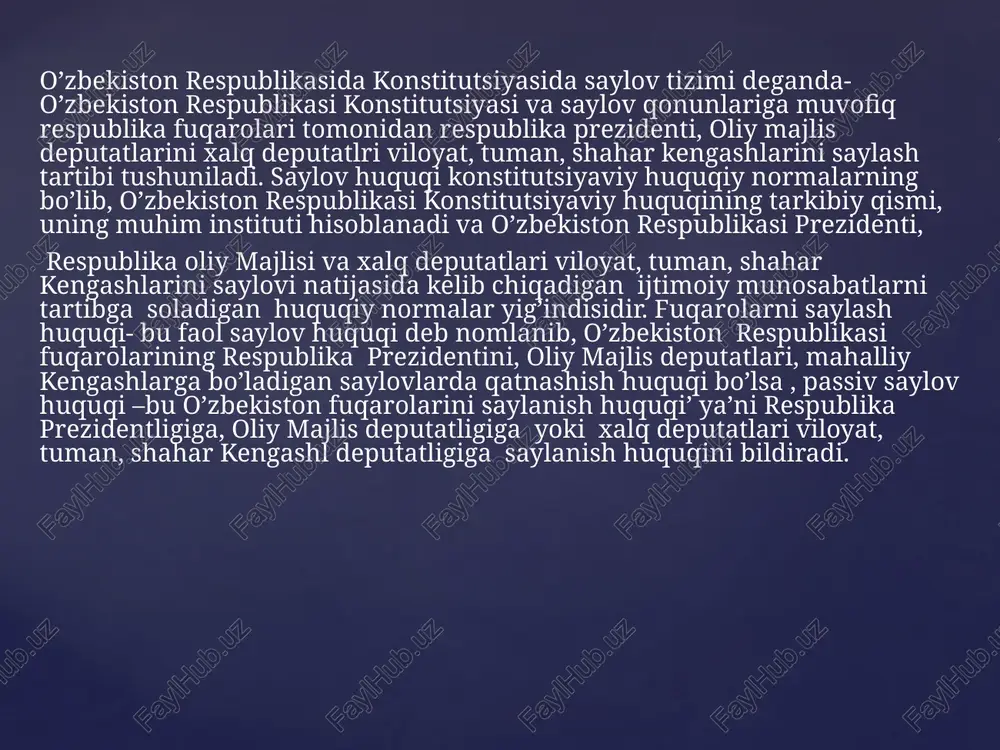 o’zbekiston respublikasining saylov tizimi - Page 5
