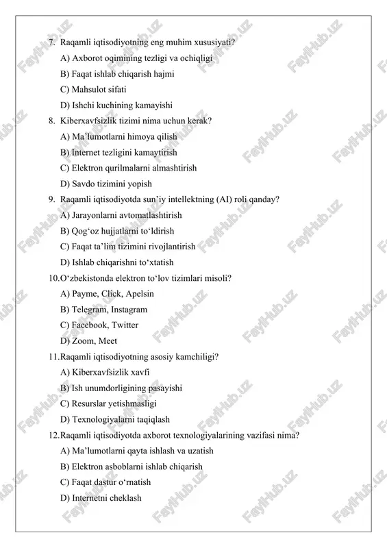 raqamli iqtisodiyot va uning asosiy tarkibiy qismlari - Page 5