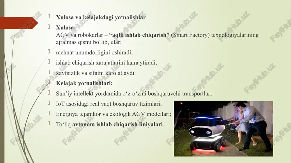 avtomatik transport aravalari (agv) va robokarlarning ishlab chiqarishda qo‘llanishi - Page 5