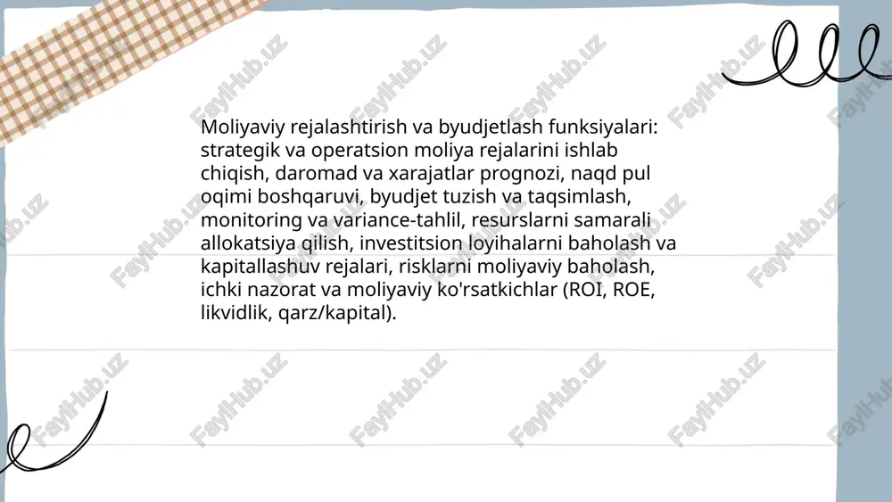 korporativ tuzilmalarda moliyaviy menejerning roli - Page 5