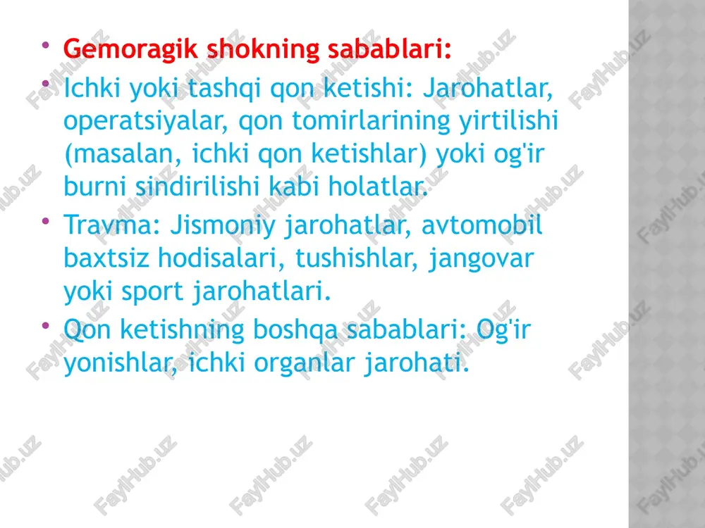 gemoragik travmatik va anafilaktik shok - Page 5