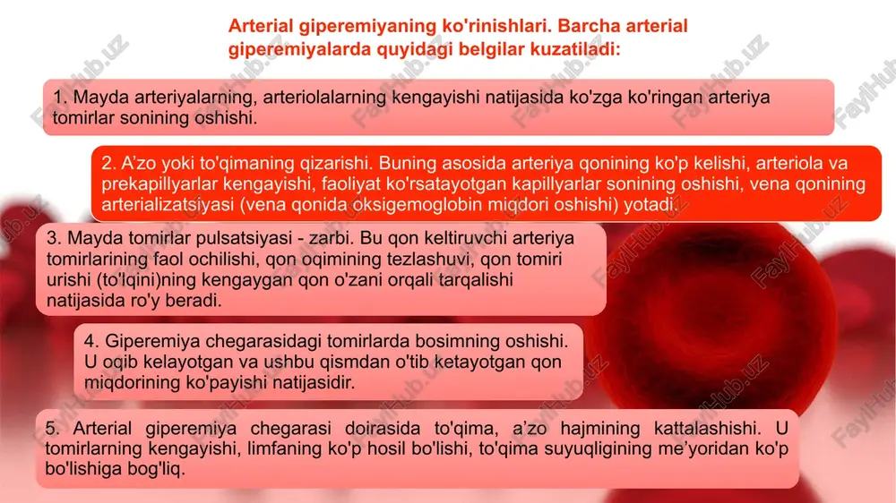 kin bu omillar tomir devoir shikastlanishi bilan birgalikda kompleks ravishda ta ’sir etganda (≪virxov triadasi≫ - uchligi) tromb hosil qiluvchi muhim omilga aylanadi. qon tomirning shikastlanishiga sabab bo‘luvchi kasalliklarga yalligianish tabiatiga ega bo‘lgan kasalliklar (revmatizm, toshmali terlama, zaxm, qoraoqsoq) hamda ateroskleroz, yurakning ishemik kasalligi, xafaqon kasalligi, allergiya jarayonlari kiradi. patogenezi. tromb hosil bo'lishini shartli ravishda ikki bosqichga bo'lish mumkin. bulardan birinchisi - trombotsitlar adgeziyasi, agregatsiyasi va agglyutinatsiyasidan iborat - hujayraviy bosqich. ikkinchisi - koagulyatsiya (plazmatik) bosqich. hujayraviy bosqich - fizik-kimyoviy mazmuni jihatidan qon tomirlar devorida trombotsitla relektropotentsiali va boshqa hujayralar zaryadining o'zgarishi, trombotsitlarning adgeziv-agregatsiya holati kuchayib, tomirlar intimasining shikastlanishi tufayli ≪yot≫ bo'lib qolgan yuzasiga cho'kishi (adgeziya) va bir-biriga yopishishi (agregatsiya)dan iboratdir. trombozning asoratlari va ahamiyati. umum biologik nuqtai nazardan tromboz moslashuv jarayoni hisoblanadi. chunki k o'p qon yo'qotish bilan kechadigan og'ir shikastlanishlarda tromb qon ketishini to'xtatuvchi mexanizm hisoblanadi. lekin har xil k a sa llik la rd a (ateroskleroz, o …