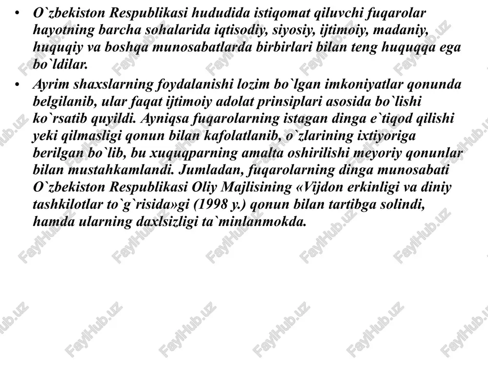 o'zbekistonda inson huquqlari va erkinliklar - Page 5