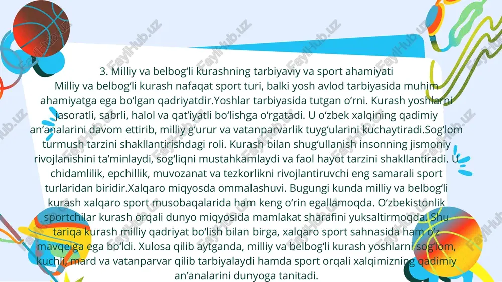milliy kurash va belbogʻli kurash - Page 5