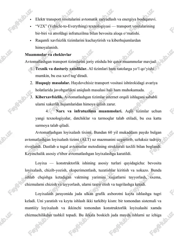 higa oluvchi muammoni taxlil etish, tankidiy parametrlarni aniklash va mavjud omillarni xisobga olish, kuzda tutilgan maksadlar, loyixalashni tanlash, boglik joylar va komponentlarni xisob-kitob kilish, aloxida jarayonlarni modellash, natijalarni u yoki bu shaklda namoyish etishni xam uz ichiga oladi. bu barcha bosqkichlar avtomatlashgan loyixalash mazmunini tashkil etadi. avtomatlashgan loyixalashni exmni dasturiy va texnik ta'minlash soxasidagi zarur ilmiy va texnik bilimlarni uz ichiga oluvchi soxa sifatdda xam, exm dan foydalanilgan xolda texnik tizimlarni loyixalash, rivojlantirish va amalga oshirish metodologiyasi deb xam aytish mumkin. alt yukori malakali katta mexnatni talab etuvchi murakkab dasturiy-texnik komplekslarni uzida namoyon etadi. kupgina sanoat altlarining kiymati millionlab dollar turishi bejiz emas. xatto shaxsey kompyuterdan foydalanilgan xolda shaxsey xisoblashga yunaltirilgan alt xam ancha kimmat turadi. masalan, altning avto disk firmasi ishlab chqkan avto cad paketi versiya narki 4000 dollar turadi. belgilangan maqsadlar va cheklanishlarni kondiruvchi yangi maxsulot yaratish vazifasi quyilgan xar bir joyda shundan foydalanish mumkin. xozirgi paytda alt …