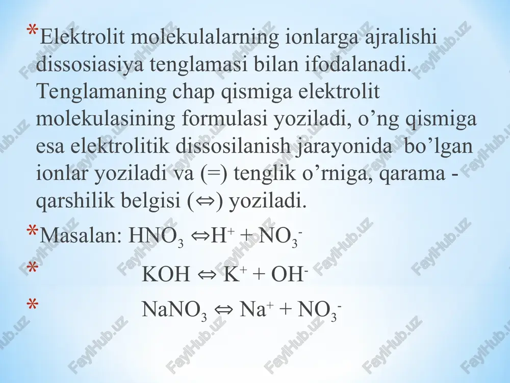 elektrolitik dissotsiyalanish nazariyasi - Page 5