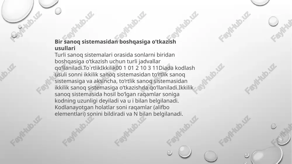 sonlarni bir sanoq sistemasidan boshqa sanoq sistemasiga o’tkazish - Page 5