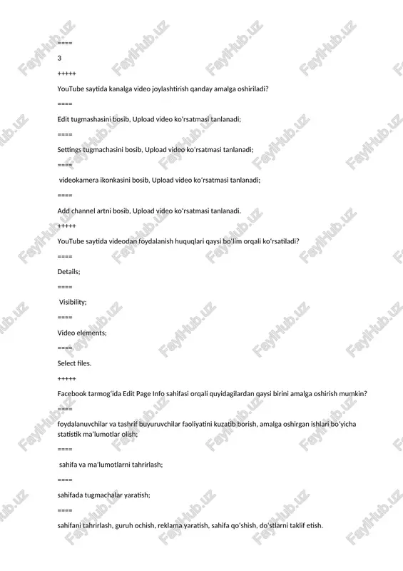 vfsizlikka oid ehtiyojlar, ijtimoiy ehtiyojlar, hurmatga bo’lgan ehtiyojlar, absolyut va nisbiy ehtiyojlar ==== fiziologik ehtiyojlar, xavfsizlikka oid ehtiyojlar, ijtimoiy ehtiyojlar, hurmatga bo’lgan ehtiyojlar, shaxsiy kamol topish ehtiyojlari ==== xavfsizlikka oid ehtiyojlar, fiziologik ehtiyojlar, ijtimoiy ehtiyojlar, hurmatga bo’lgan ehtiyojlar, nisbiy ehtiyojlar +++++ motivatsiya deganda nimani tushunasiz? ==== tanlashni amalga oshirishdagi xaridorlik xulq-atvori ==== xodimlarni jonli mehnat faoliyatiga rag’batlantiruvchi vositalar ==== kishilaming xulq-atvorini o‘rganish ==== kishilar faoliyatini ruhiy yo’llar bilan maqsadga muvofiq yo'naltirish +++++ talabning elastikligi (egiluvchanligi) deb shuni aytish m um - kinki, agar: ==== narxni o’zgarishi bilan talab o‘zgarmaydi ==== narxni uncha kamaymagan hamda talabni talabni juda o‘sishi ==== narxni juda pasayishi hisobiga talab uncha o‘smaydi ==== talab narxga bog’liq boigan holda o‘zgaradi +++++ talabning qanday holatida ishlab chiqaruvchi reklamani ishlatmasa ham bo’ladi ? ==== salbiy talab ==== talab va taklif tenglashganda ==== negativ talab boiganda ==== juda katta talabda +++++ insonlar, korxonalar va davlat ehtiyojlarining umumiy xususiyatlari nimadan iborat? …