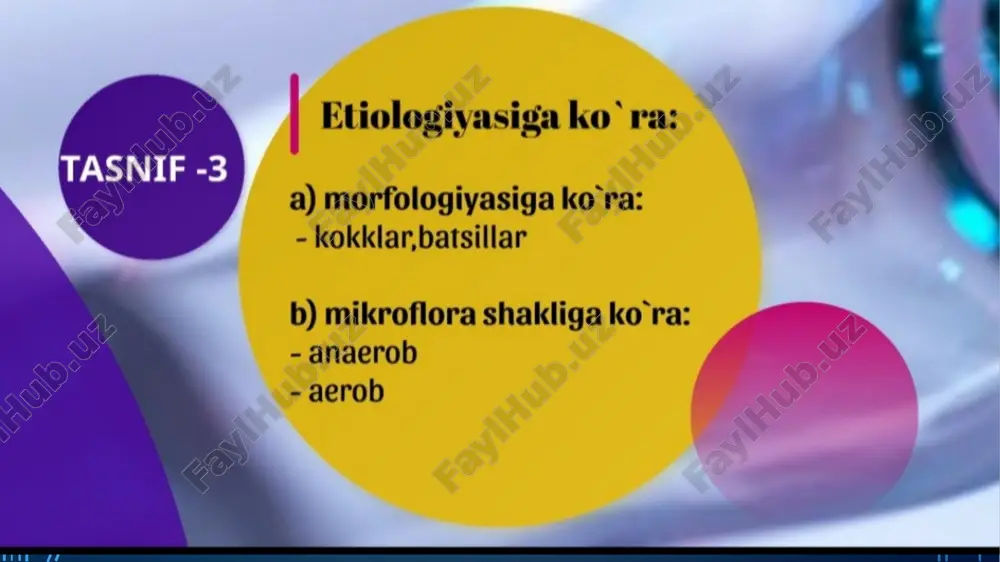 l bo'la oladi, suyaklarda o'tkir yalliglanishga sepsis, septikopiemiyada metastatik infeksiya sabab —bo'lishi mumkin. ayrim holatlarda osteomie- litni birlamchi —o'chog'ini anigiashni iloji_ bo'lmaydi, naysimon suyak bunday holattarda_kripfo- gen osteomielit deb talgin qilish mumkin. mallumki infeksiya gonga tushgandan so'ng mikroorganizmlami retikuloendotelial hujayralar singib oladi, ular qatorida suyak ko'migi ham singib oladi va shu erda mikroorganizmlar biologik rivojlanishdan to'xtab mudrog holatga o'tib qoladi. keyin- chalik mudrog mikroblar uchun qulay biologik sharoit paydo bo'lishi bilanoq virulent- patogenlik xususiyatiga aytad va suyakda yalliglanish jarayon chagiradi. bu qulay biologik sharoitlar. 1) anatomo-fiziologik xususiyatlani; 2) biologik va immunologik; 3) moyilik. ~~ biologik va immunobiologik omillar. osteomielitni asosiy qo'zg’atuvchisi bu - tila rang stafilokokk, suyak ko'migi hujayralari tezda biriktirib oladi. so'ng limfa yo'llarini to'sib qo'yadi, natijada suyakdagi infeksiya o'chog'i atrofida himoya devori hosil qiladi (leykositar devor), demak yallig'anish jarayon suyak to'qmasini o'zida lokalizasiyalanad osteomielitni rivojlanishi uchun moyillik beradigan omillar, ~ suyak shikasti, mikroorganizmlami kirish joyida allergik holatni rivojlanishi …