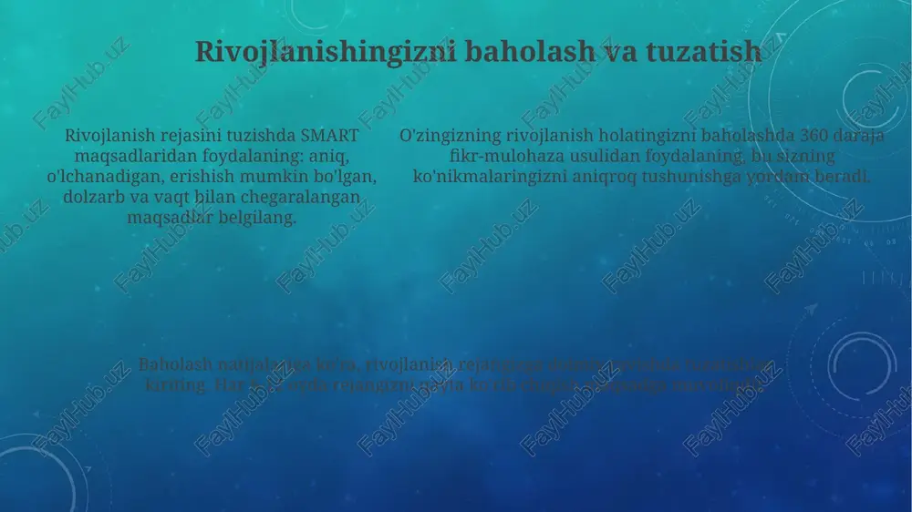 shaxsiy rivojlanishni rejalashtirish - Page 5