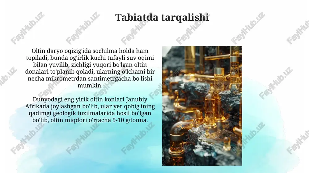 oltin kimyoviy xossalari - Page 5