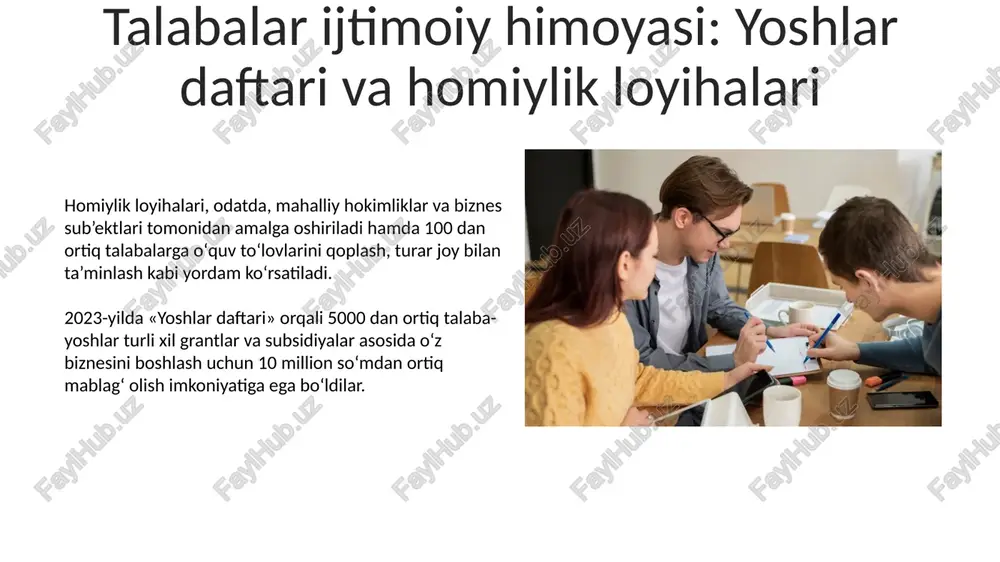 yoshlar daftari va metsenatlik loyihalari - Page 5