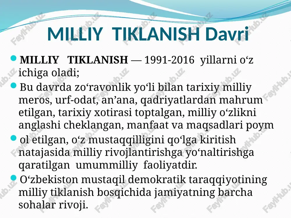 o’zbekistonning eng yangi tarixi faniga ajratilgan soat - Page 5