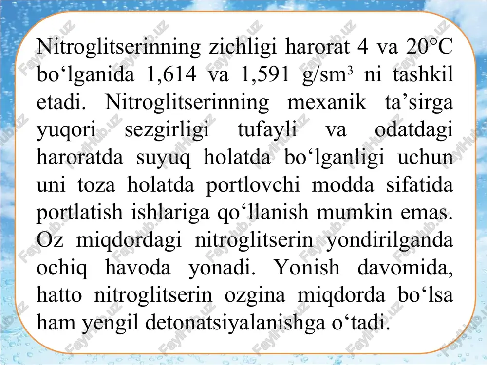 nitroefirlar turkumidagi bir tarkibliportlovchi moddalar - Page 5