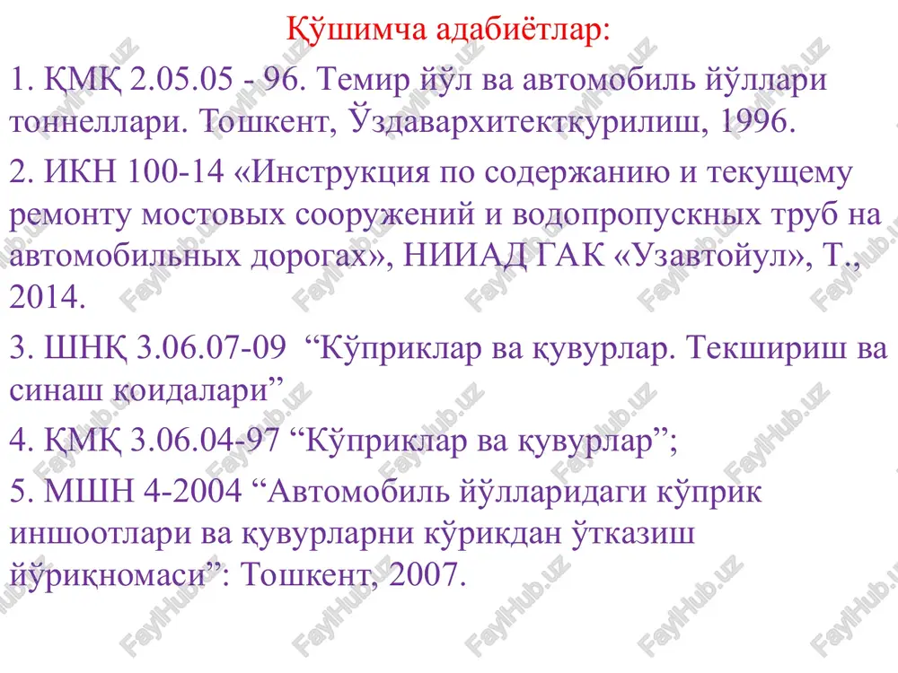 avtomobil yo'llaridagi sun'iy inshootlar - Page 5