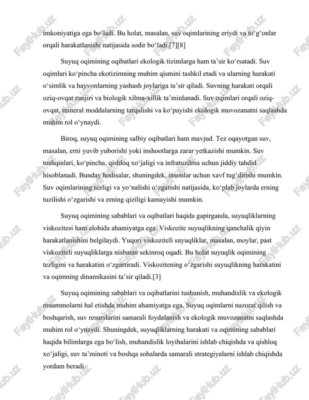 handislik loyihalarini ishlab chiqishda va qishloq xo‘jaligi, suv ta’minoti va boshqa sohalarda samarali strategiyalarni ishlab chiqishda yordam beradi. natijada, suyuq oqimining sabablari va oqibatlari haqidagi bilimlar, nafaqat ilmiy tadqiqotlar, balki amaliy muhandislik va ekologik strategiyalar uchun ham zarurdir. bu bilimlar, kelajakda suyuqliklarning harakatini boshqarish va muammolarni hal qilishda yordam beradi. suyuq oqimining sabablari va oqibatlarini o‘rganish, shuningdek, ularning ijtimoiy va iqtisodiy ta’sirlarini ham hisobga olish zarur.[1][5] oqib chiqishni oldini olish va nazorat qilish usullari oqib chiqishni oldini olish va nazorat qilish usullari suyuqliklarni nasadka va teshiklar orqali oqib chiqishidan saqlanishda muhim ahamiyatga ega. suyuq moddalar ko'plab sohalarda, jumladan, sanoatda, transportda va kimyo jarayonlarida keng qo'llaniladi. shuning uchun, oqib chiqishlarni oldini olish va nazorat qilish usullari, nafaqat iqtisodiy jihatdan, balki atrof-muhit va inson salomatligi uchun ham muhimdir. oqib chiqishlarni oldini olishning birinchi usuli sifatida material tanlashni ko'rib chiqamiz. suyuq moddalar bilan aloqa qiladigan materiallar, ularning korroziya va boshqa kimyoviy ta'sirlarga qarshi …