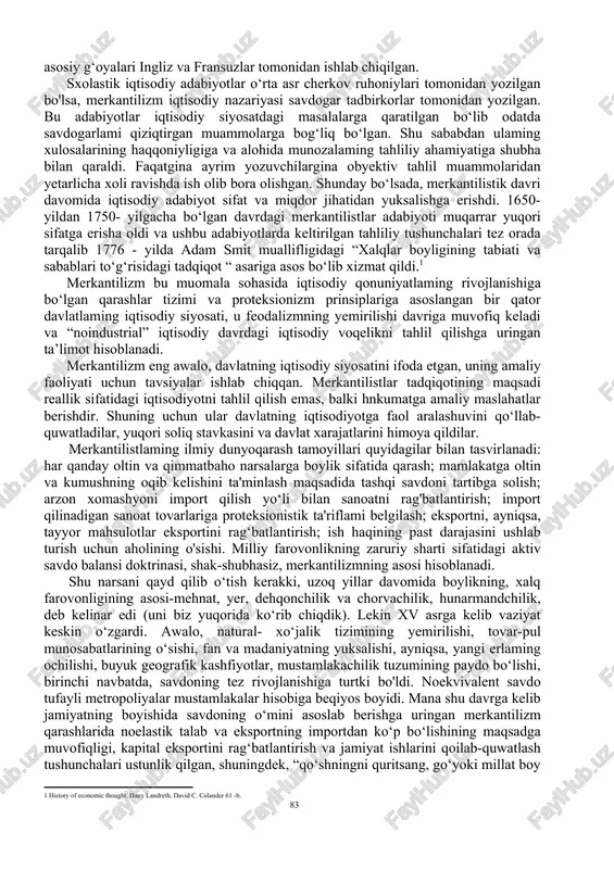l mehnat mahsuli, yer, suv, yer osti boyliklari, korxonalar, xoʻjaliklar, aksiya va obligatsiyalar, pul mablagʻlari, transport vositalari, turar joy, isteʼmol tovarlari, mehnat qobiliyati, ishbilarmonlik mahorati, ilmiy kashfiyotlar, texnikaviy ixtirolar, sanʼat va adabiyot asarlari va boshqalar boʻlishi mumkin. xususiy mulk subʼyekti unga egalik qiluvchi kishilar, ayrim shaxslar va xonadon axli xisoblanadi. xususiy mulk mulkchilikning eng koʻhna shakli, bundan bir necha ming yillar oldin qabila, urugʻaymoklarning jamoa mulkidan oʻsib chiqqan jamoa mulki ayrim kishilar qoʻliga oʻtib xususiy mulkga aylangan. xususiy mulk anʼanaviy va bozor tizimida asosiy mulk hisoblangan. rejali iqgisodiy tizim xususiy mulkni yoʻqotib davlat mulkini oʻrnatgan, isteʼmolga xizmat qiluvchi mulkni, jumladan uyroʻzgor buyumlari va tomorqa xoʻjaligini shaxsiy mulk, deb eʼlon qilgan. rejali tizimdan bozor iqgisodiyotiga qaytilgach, xususiy mulk yangidan tiklanadi. bunga quyidagi yoʻl bilan erishiladi: 1) davlat mulki xususiy mulkga aylantiriladi; 2) uz mablaga xisobidan xususiy mulkni yaratishga ruxsat beriladi; 3) jamoa (kolxoz) mulkidan xususiy mulk ajralib chiqadi; 4) shaxsiy mulk …