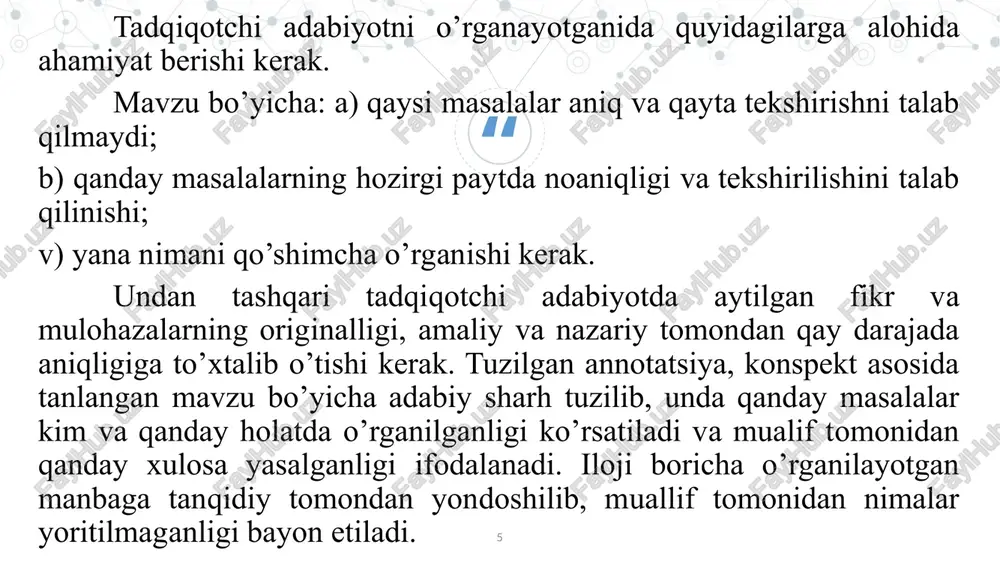h natijalari umumlashtiruvchi jadval yoki korrelyatsion bog’lanish, matematik formulalar va x.k. ko’rinishida ifodalaniladi. tajribalar takroriyligi - tadqiq etilayotgan material, ya`ni mahsulotning yoki ko’rsatkichning xarakteriga bog’liq. tajribalar sonini shunday tanlash kerakki, bunda olinadigan natijalarning kerakli darajadagi aniqligi ta`minlanishi zarur. mashina va uskunalarni sinash bilan bog’liq tajribalar 3-10 takroriylikni, xomashyo, ip va xakozolarning xususiyatlarini aniqlash bilan bog’liqlari bir muncha ko’proq sinov miqdorini talab qiladi (50 dan 200 gacha va undan ortiq). tajribalarning kerakli miqdordagi takroriyliklarini hisoblash uchun dastlabki tajriba natijalari bo’yicha o’rtacha kvadratik og’ish (gt), variatsiya koefitsienti (st) va kvadratik notekislik (xt) lar aniqlanadi. keyin kafolatlangan xato (mt) ning kattaligini qabul qilgan holda tajribaning kerak miqdoridagi sinash miqdori aniqlanadi. sinashning standart va nostandart usullari- tadqiqotning standart va nostandart, umumiy va xususiy usullari mavjud. standart usul deb, qandaydir materialning, xomashyoning, mahsulotning, mashinaning va asboblarning alohida yoki guruhli belgilari sinovining amaldagi davlat va tarmoq andozalari, har xil konstruktsiyalar, tipli texnologik kartalari va x.k. tomonidan …