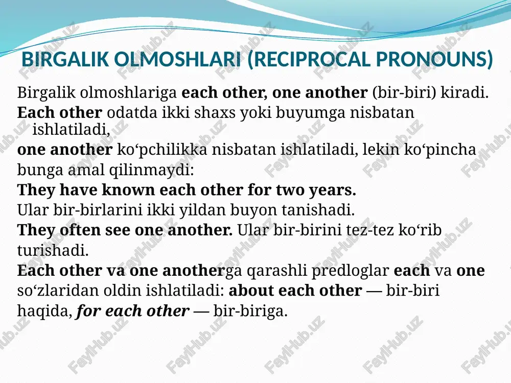 o‘zlik olmoshlari (reflexive pronouns) - Page 5