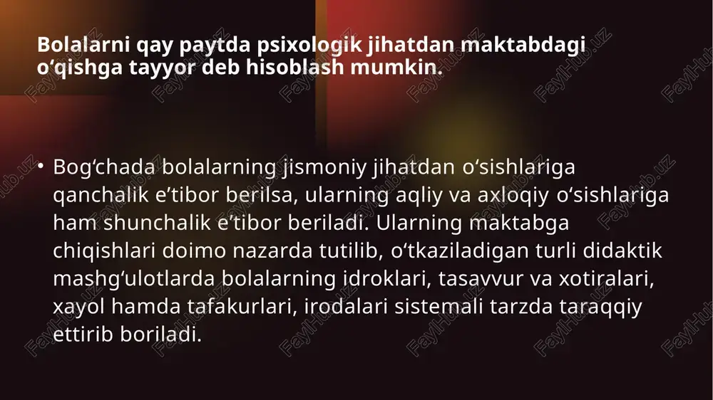 qomat tuzilishi, soch, teri rangi o’tadi. bular insonni boshqa insonlardan ajratib turuvchi tashqi omillar hisoblanadi. shuningdek irsiyat bo’yicha nerv faoliyatini rivojlantiradigan nerv xusuiyatlari ham o’tishi mumkin. irsiyat bolaning tabiiy xususiyatlari asosida biror bir faoliyat sohasida muayyan qobiliyatlarining shakllanishini ko’zda tutadi. psixologik ma’lumotlarga ko’ra qobiliyat insonning tabiiy xususiyati bo’la olmaydi. bola qobiliyatlarining namoyon bo’lishi uning hayot, talim-tarbiya jarayonlariga bog’liq. ota-onadan bolaga o’tuvchi bir qator kasalliklar mavjud-qon kasalligi, shizofreniya, epilepsiya, daun kasalligi va boshqalar. bu kasalliklarni ginetika o’rganadi. bu bolalar o’z tengqurlari bilan muomalaga kirishganlarida jiddiy muammolarga duch kelishadi. bu esa ularning jamiyatga integratsiyalashuvlarini qiyinlashtiradi. shuning uchun bunday bolalar bilan ijtimoiy pedagogik ish olib borishning asosiy maqsadi bolaga tashqi o larn bilan aloqa qilish kanallarini ochishdir. bola ijtimoiylashuvi ijtimoiylashuv insonning butun hayoti davomida kechadigan ko’p qirrali jarayondir. u ayniqsa bolalik va yoshlik davrida nihoyatda jadallik bilan kechadi. chunki aynan bolalikda asosiy ijtimoiy me’yorlar o’zlashtiriladi. bola ijtimoiylashuvida sotsium muhim ahamiyatga ega. bu ijtimoiy …