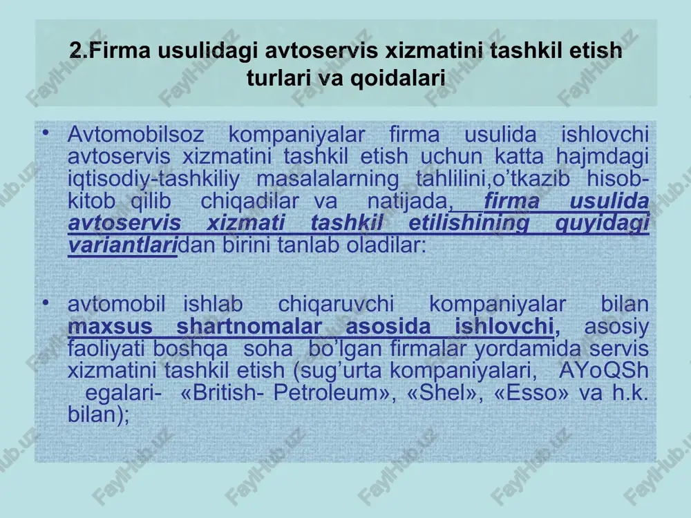 firma usulidagi avtoservis xizmati - Page 5