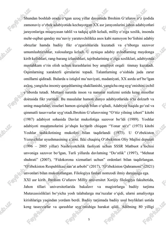 oʻttiz yilning izhori” kitobi (1987) adabiyot sohasida davlat mukofotiga sazovor boʻldi (1989). yoshlar adabiyoti muammolarini joʻshqin koʻtarib chiqqan “yonar soʻz” (1973) kitobi yoshlar tashkilotining mukofoti bilan taqdirlandi (1973). u oʻzbekiston yozuvchilar uyushmasining aʼzosi. ikki chaqiriq oʻzbekiston oliy majlisi deputati (1996 – 2005 yillar) nashriyotchilik faoliyati uchun sssr matbuot aʼlochisi unvoniga sazovor boʻlgan, turli yillarda davlatning “doʻstlik” (1997), “mehnat shuhrati” (2007), “fidokorona xizmatlari uchun” ordenlari bilan taqdirlangan. “oʻzbekiston respublikasi sanʼat arbobi” (2017), “oʻzbekiston qahramoni” (2021) unvonlari bilan mukofotlangan. filologiya fanlari nomzodi ilmiy darajasiga ega. xxi asr kirib, ibrohim gʻafurov milliy universitet xorijiy filologiya fakultetida, jahon tillari universitetlarida bakalavr va magistrlarga badiiy tarjima mutaxassisliklari boʻyicha yosh talabalarga maʼruzalar oʻqidi, ularni amaliyotga kirishlariga yaqindan yordam berdi. badiiy tarjimada badiiy usul boyliklari ustida keng tasavvurlar va qarashlar uygʻonishiga harakat qildi. adibning 80 yilligi arafasida uning 8 jildlik “inson va adabiyot taʼlimoti” degan asarlar majmuasi prezident shavkat mirziyoyevning lutfan yozgan debochasi bilan nashr etildi. bu …