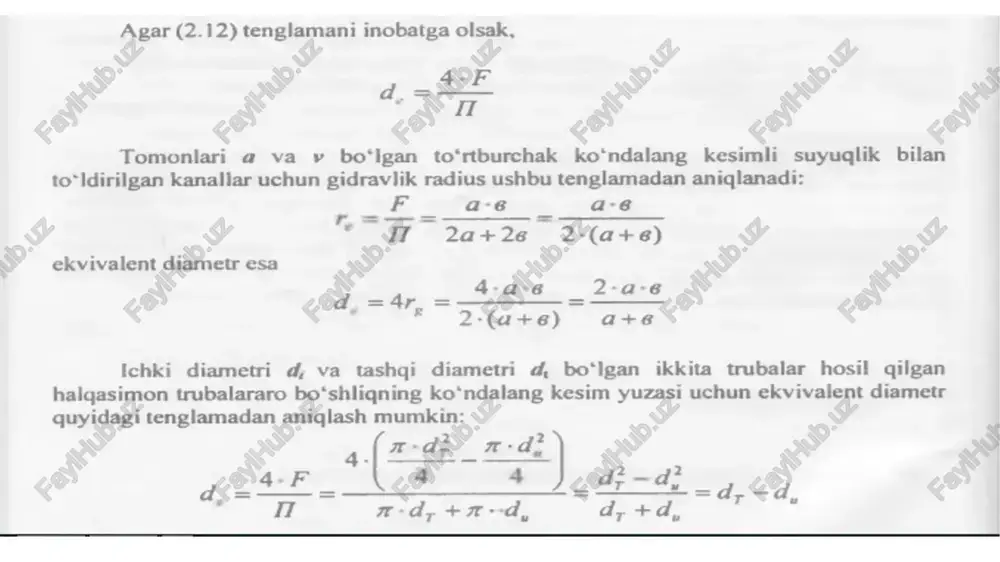 suyuqlik harakatining asosiy tavsiflari - Page 5