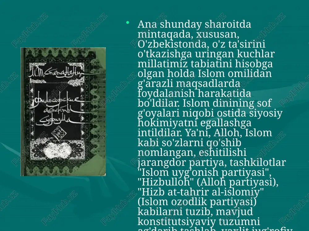 irish, oxiratni afzal bilish, haqiqat sirlaridan ogoh bo’la borish ko’zga tashlanadi. bu bosqichga erishgan zohid dunyoning hamma jismida, har bir voqea-hodisada olloh irodasini, uning sifatlarini ko’ra oladi. ammo bu hali o’zlashtirishning aql bilan bog’langan bosqichi hisoblanadi. ilohiy xislatlarni anglashda yolg’iz aqpning kuchi ojizlik qiladi. yusuf xos hojibning «qutadg’u bilig» asarida dastlab kuntug’di va oyto’ldi — ikki donishmand dunyo hodisalari haqida suhbatlashadi. oyto’ldi vafotidan so’ng uning o’g’li o’gdulmish ayni jumboqlar ustida bosh qotiradi. uning aql timsoli ekanligini nazarga olaylik. adib shu uch obraz bilan kifoyalanmaydi. balki, zohid— o’zg’urmish obrazini ham kiritadi. demak, shu asar qahramonlarining tanlanishvdayoqtasavvufning bshshsh yo’liga ishora bor. haqiqat tasavvufning eng yuqori—oliy bosqichidir. unda ezgulik va yomonlikning moxiyatini to’la anglab etish, har qanday ko’ngil istaklarini pinhon tutishning uddasidan chiqish hamda shariat, tariqat, ma’rifat talablarini to’liq bajarish talab qilinadi. tasavvuf, asosan ma’naviy jarayondir. unda inson qalbini boyitadigan omillarga chorlov nihoyatda kuchli. tasavvuf oqimi o’z adabiyotini ham yuzaga keltirdi. muhammad g’azzoliy, …