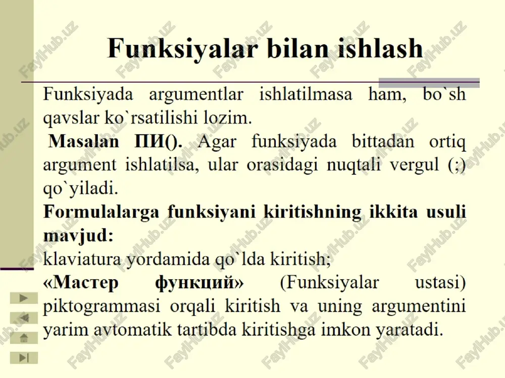matematik modellashtirishning elektron jadval yordamida yechish - Page 5