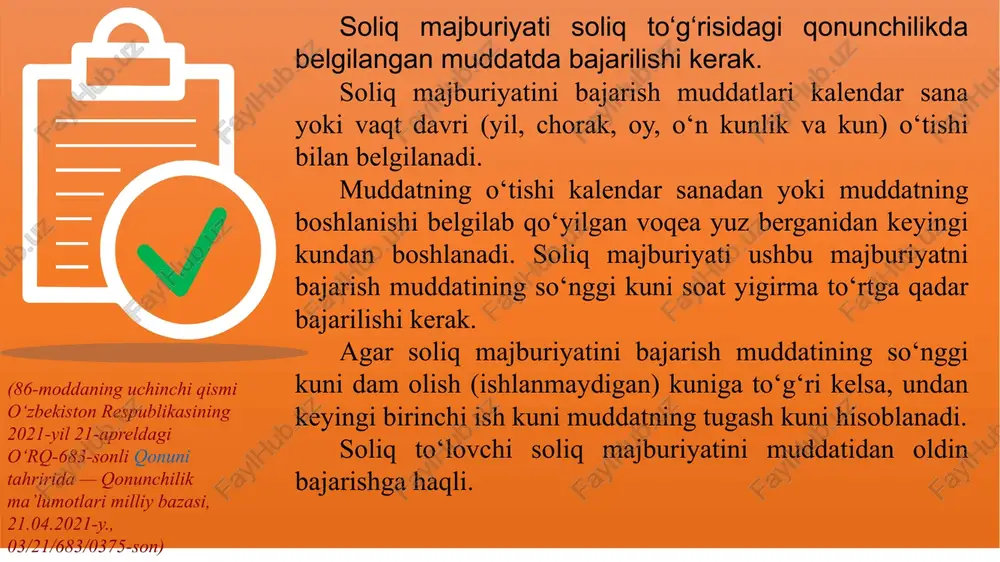 onchli boshqaruvchi ishonchli boshqaruv shartnomasi tuzilgan sanadan e’tiboran ishonchli boshqarish shartnomasi bo‘yicha soliq majburiyatlarini bajaradi. ishonchli boshqaruvni ta’sis etuvchi (naf oluvchi), mol-mulk ishonchli boshqaruvga topshirilishi munosabati bilan o‘zida yuzaga keladigan soliq majburiyatlarini, agar soliq majburiyatlarini bajarish (qo‘shilgan qiymat solig‘i bo‘yicha majburiyatlardan tashqari) ishonchli boshqaruvchiga yuklatilmagan bo‘lsa yoxud mol-mulk o‘zbekiston respublikasining norezidenti bo‘lgan ishonchli boshqaruvchiga ishonchli boshqarishga topshirilgan taqdirda, mustaqil ravishda bajaradi. ishonchli boshqaruvchi soliq solish obyektlarining va (yoki) soliq solish bilan bog‘liq obyektlarning hisobini ishonchli boshqaruvni ta’sis etuvchining (naf oluvchining) manfaatlarida amalga oshiriladigan ishonchli boshqaruv faoliyati bo‘yicha va boshqa faoliyat bo‘yicha alohida-alohida yuritishi shart. agar ishonchli boshqaruvni ta’sis etuvchi (naf oluvchi) uchun soliq majburiyatini bajarish, shuningdek soliq hisobotini va moliyaviy hisobotni tuzish hamda taqdim etish bo‘yicha majburiyatni bajarish ishonchli boshqaruvchiga yuklatilgan bo‘lsa, bunday soliq majburiyatini bajarish ishonchli boshqaruvchi hisoblanuvchi shaxs nomidan ushbu kodeksning maxsus qismida belgilangan tartibda amalga oshiriladi. agar ishonchli boshqaruvchi soliqlarni hisoblash va to‘lash bo‘yicha ushbu moddada nazarda …