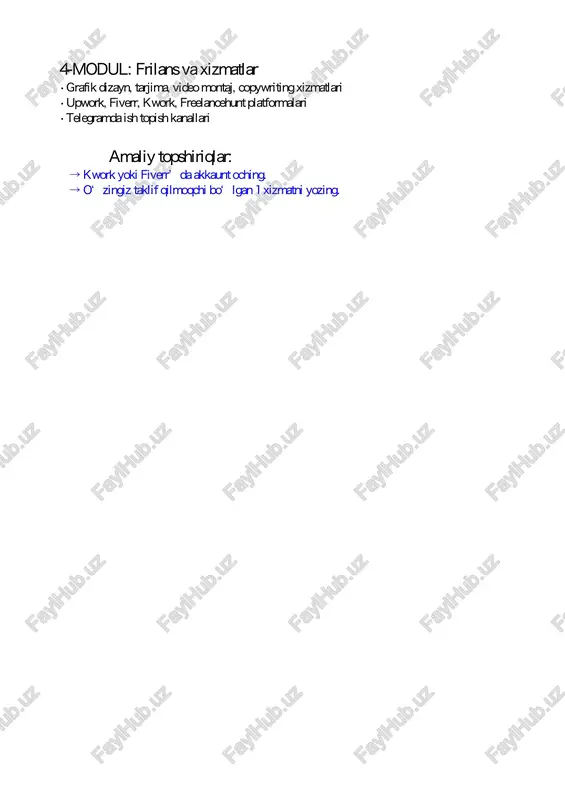 sarmoyasiz internetda pul ishlash bo‘yicha to‘liq qo‘llanma - Page 5