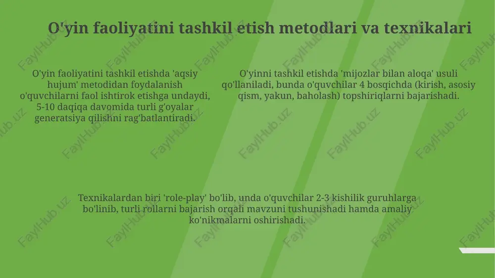 tarbiyachining oʻyin faoliyati mashgʻulotlarini tashkil etishdagi kompetentligi - Page 5