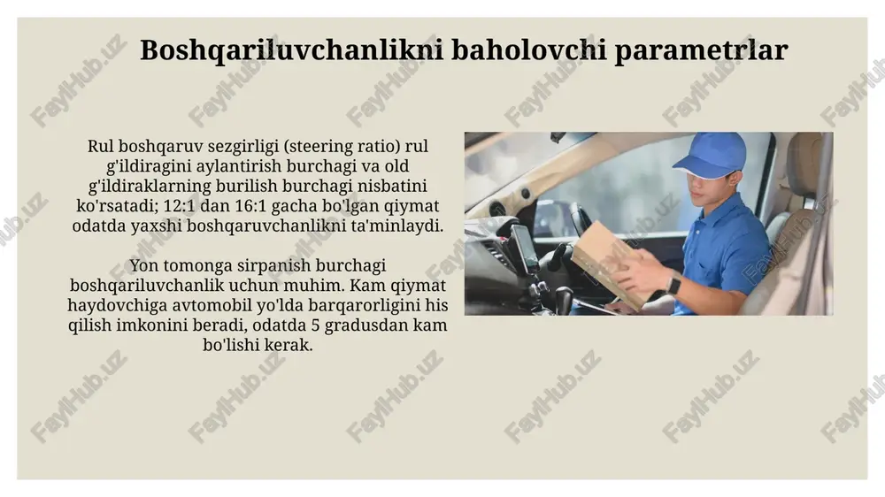 avtomobilning boshqariluvchanligi - Page 5
