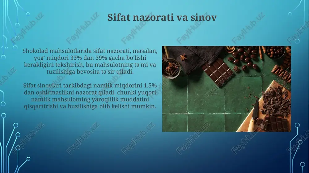 shokolad mahsulotlari texnologiyasi - Page 5