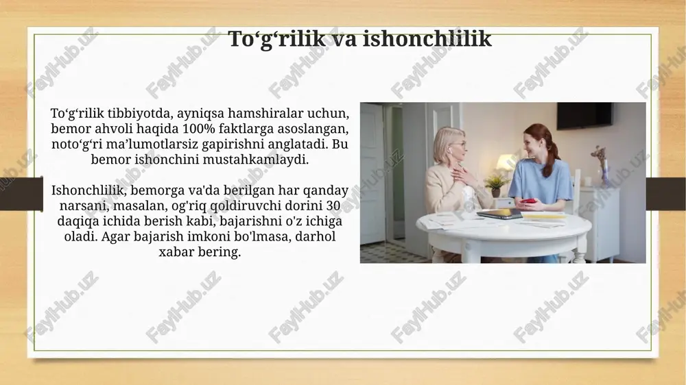 hamshiraning bemor bilan suxbat qilishda etika qoidalari - Page 5