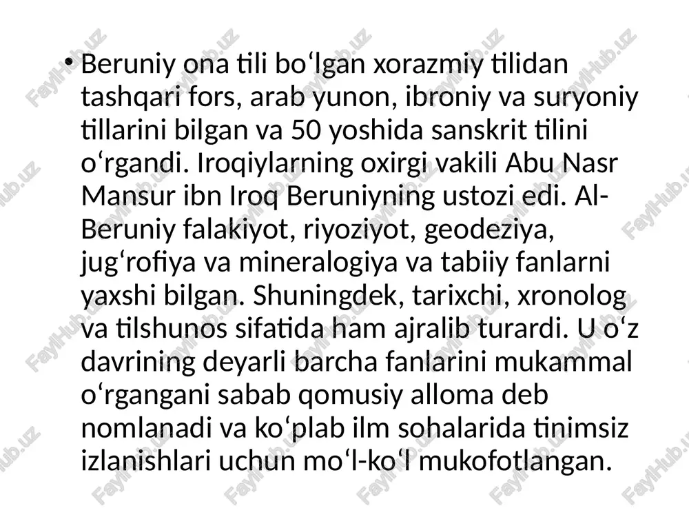 beruniy qismati". toshkent sh. ahmed, akbar s. (1984). "al-beruni: the first anthropologist". rain (royal anthropological institute of great britain and ireland) internet saytlari image1.jpeg image2.jpeg image3.jpeg image4.jpeg image5.jpeg image6.jpeg image7.jpeg image8.jpeg