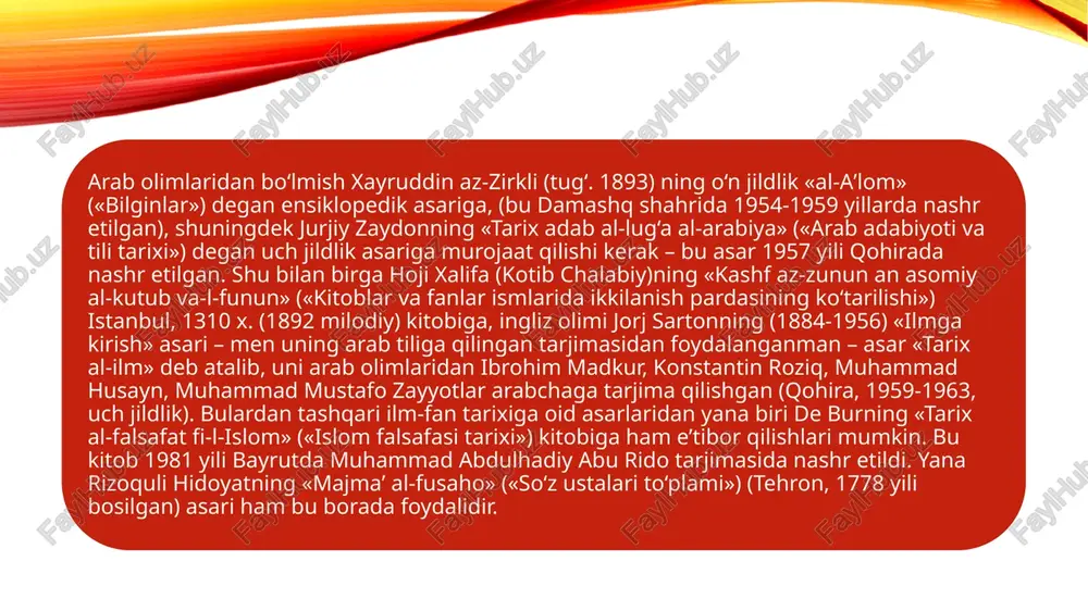 uhammad as-sog‘irjiy, tojiddin as-salmoniy, alouddavla va ahmad at-tusiy kabi olimlar bor edi. bu kishi – forsiy va arabiyni juda bilimdoni bo‘lgan, chunonchi, alloma mavlono shamsuddin esa ibn arabshoh asarida saqlanib qolgan o‘sha davr iborasi bilan aytsak, zamonasining o‘tkir qonunshunosi: «qalami tig‘i» o‘z iqlimlari fathida temur iayzasidan ham o‘tkir edi. bu kishi temur vafot etgach, adabiyot borasida ishlashni yig‘ishtiradi. undan buning sababini so‘rashganda, u kishi «mening qiymatimni biladigan odam dunyodan o‘tdi va endi men boshkalar xizmatida o‘z hurmatimni ketkazmayman» degan (ibn arabshoh, ii, 84 s.). yana yuqorida eslatilgan olimlardan tashqari imom abduljabbor ibn nuʼmon muʼtaziliy, qozilardan mavlono qutbuddin, hoja abdulmalik, xoja abdulavval, mavlono ubayd, tabiblardan fazlulloh hamda shom – suriyada tabobatda eng ko‘zga ko‘ringan va tabiblar boshlig‘i bo‘lgan mavlono jamoluddin kabi allomalar bor edi. shu bilan birga ibn arabshohning shahodat berishicha, yuqorida zikr etganimiz qonunshunos olimlardan faqiq mavlono abdulmalikni ham eslashimiz mumkin. bu kishi asli islom olamida qonunshunoslik borasida buyuk xizmat …