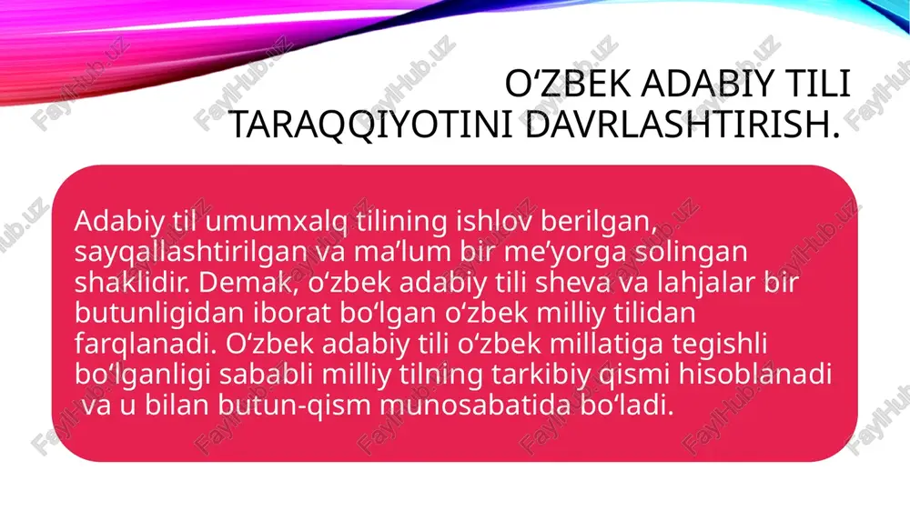 o‘zbek adabiy tili taraqqiyotini davrlashtirish - Page 5