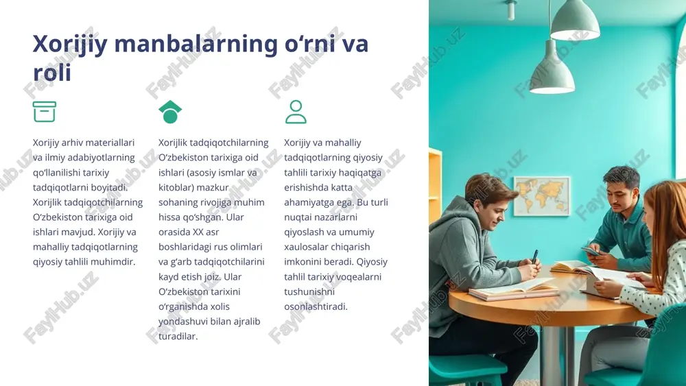 o'zbekiston tarixining ilmiy nashrlarda yoritilishi, tahlil qilish va asosiy tendentsiyalarni aniqla - Page 5
