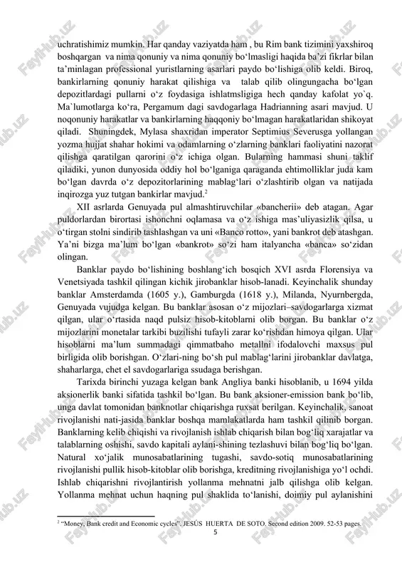 qandik. haqiqatdan ham, rim argentariilari tantundem depositlarini ishlatishda istagancha erkin bo‘lmaganlar, lekin eng olisdagi harakatning qo‘riqlanishi topshirilgan. shundan ma`lumki, garchi depositor bankni o‘z nomidan to‘lovlar qilishi uchun ishlata olsa ham, pul depozitlari foizlar to‘lamaganligi va nazariyada qarzga olinmagan. shunga mos xolda, bankirlar banklarga kredit yoki mutuum shartnomalar hisoblangan muddatli depositlarni qabul qilgan. bular kelishilgan muddatlarda mos holda ishlatilishi huquqini bergan. bu amaliyot ma`lumotlari mil. avv. 350 yillarga plutoning captivi, asinaria and mostellaria,va terensening phormio kabi bir qator komediyalarda paydo bo‘ladi. shuningdek bu asarlarda biz moliyaviy operatsiyalar, klering xizmatlari, hisob balanslari, cheklarning ishlatilishi kabi aniq dialoglarni uchratishimiz mumkin. har qanday vaziyatda ham , bu rim bank tizimini yaxshiroq boshqargan va nima qonuniy va nima qonuniy bo‘lmasligi haqida ba’zi fikrlar bilan ta’minlagan professional yuristlarning asarlari paydo bo‘lishiga olib keldi. biroq, bankirlarning qonuniy harakat qilishiga va talab qilib olingungacha bo‘lgan depozitlardagi pullarni o‘z foydasiga ishlatmsligiga hech qanday kafolat yo`q. ma`lumotlarga ko‘ra, pergamum dagi …