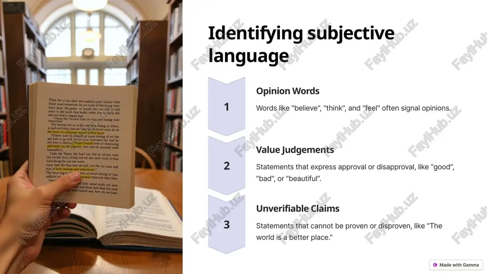 distinguishing between opinions and factual statements - Page 5