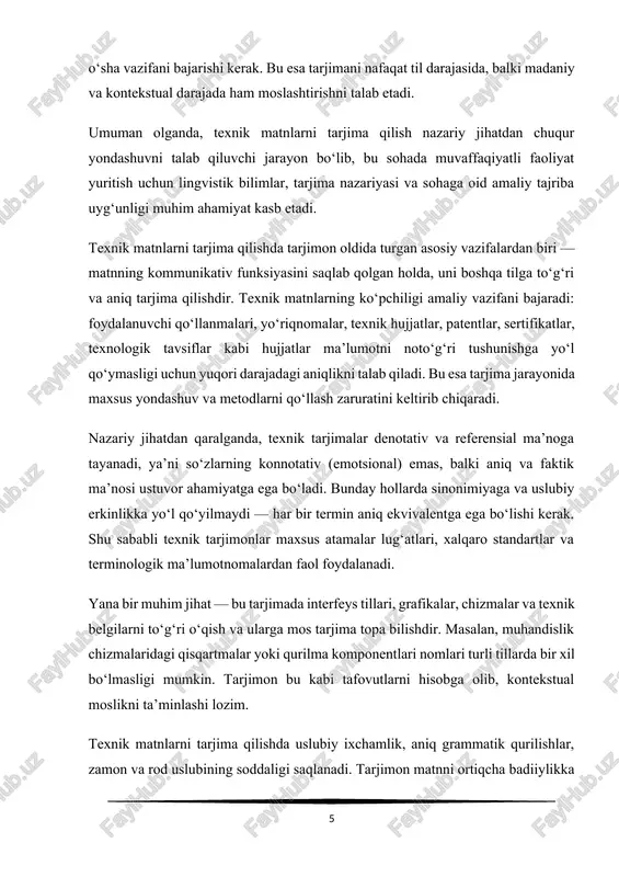 n xatosini kamaytirishga xizmat qiladi. biroq, bu vositalar faqat yordamchi rol o‘ynaydi — tarjimonning malakasi va bilimlari asosiy omil bo‘lib qolaveradi. tarjima faoliyati til asosida amalga oshiriladigan murakkab jarayon bo‘lib, u tilshunoslik — ya’ni lingvistika bilan bevosita bog‘liqdir. tarjima nazariyasi lingvistikaning turli sohalari, jumladan, semantika, sintaksis, pragmatika, stilistika va leksikologiyaga tayanadi. boshqacha aytganda, tarjima — bu ikki tilda mavjud til tizimlari va ularning ishlatilish qonuniyatlarini chuqur tahlil qilgan holda, bir til vositasida berilgan mazmunni boshqa tilga maksimal darajada to‘g‘ri yetkazish san’ati va ilmidir. lingvistika tarjima jarayonining ilmiy asoslarini yaratadi. har bir tilning o‘ziga xos fonetik, morfologik, sintaktik va semantik tizimi mavjud bo‘lib, tarjimon mazmunni ko‘chirishda bu farqlarni e’tiborga olishi zarur. misol uchun, ingliz tilida fe’llar orqali zamonlar aniq ko‘rsatilsa, o‘zbek tilida bu kontekst orqali anglashiladi. bunday grammatik farqlarni hisobga olmaslik tarjimada mazmunning buzilishiga olib keladi. shuning uchun tarjimon grammatik strukturalarni, gap tuzilishini va ularning har ikkala til sistemalaridagi o‘rnini yaxshi …