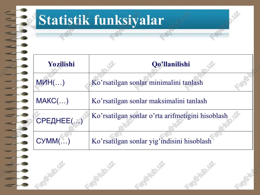 excelda formulalar bajarilish ketma-ketligi - Page 5