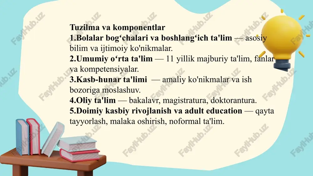 oʻzbekistonda uzluksiz taʼlim tizimi - Page 5