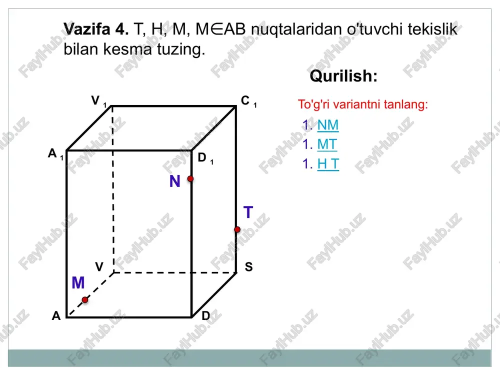 tetraedr va parallelepipedning kesimlari - Page 5