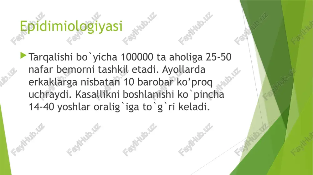 ilanishi hamda ovqat mahsulotlarining tavsiya etilishida oqsil moddalar miqdorining ko'paytirilishi va aksincha, uglevodlar sonining cheklanishi tarzida olib borilishi lozim e’tiboringiz uchun raxmat! image1.jpeg image2.png image3.jpeg image4.jpeg image5.jpeg image6.jpeg image7.jpeg image8.jpeg image9.jpeg image10.jpeg image11.jpeg image12.jpeg image13.jpeg image14.jpeg image15.jpeg image16.png image17.png image18.jpeg image19.jpeg image20.jpeg 07-08-0073 99-08-0017 systemic lupus erythematosus: photosensitive erythematosus rash, upper back 99-08-0024 /docprops/thumbnail.jpeg