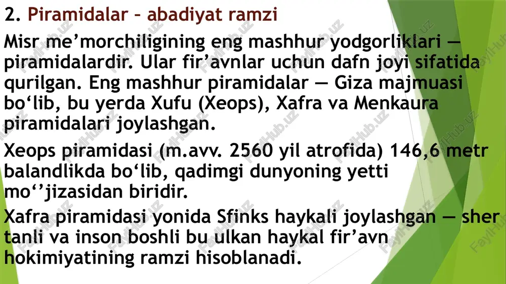 qadimgi misr arxitekturasi va shahar so‘zlik majmuasi - Page 5