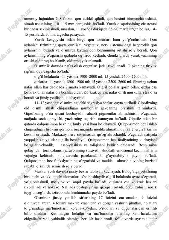yetilishning mahsuli yangi tuyg’ular, mayllar, kechinmalar o’smir xatti-harakatida hukmron bo’lib, uning xulq-atvorini boshqaradi deb tushuntirilmoqda. o’smirlikning psixologik qiyofasi, holati, imkoniyati yagona sof biologik omilga bog’liq emasligi hammaga ayondir. amerikalik psixolog r.kulen o’smirlik davri haqidagi biogenegik nazariyani qattiq tanqid qilib, o’smirlik davri ijtimoiy-axloqiy kategoriyadir, degan g’oyani ilgari suradi. ammo noto’g’ri nuqtai nazardan o’smirlikni biologik va psixologik kategoriyadan tashqari deb hisoblaydi. r.kulenning fikricha, o’smirlik davrida uchta asosiy ijtimoiy-axloqiy tamoyil mavjud bo’lib, ular emansipasiya (kattalar ta’siridan qutulish) va mustaqillikka erishish, hayot yo’li va kasb-hunar tanlashga jiddiy munosabatda bo’lish, zarur ijtimoiy-axloqiy normalarni o’zlashtirishdan iboratdir. uning fikricha, bola yuqoridagi muammolarga e’tibor bermas ekan, o’smirlik davri qancha bo’lishidan qat’i nazar, u bolaligicha qolaveradi. r.kulen o’z nazariyasida biologik omillarni ham, o’smirlik davridagi o’sishning psixologik xususiyatlarini ham hisobga olmaydi, aksincha, ularni batamom inkor qiladi. psixologlarning fikricha, o’smirlarga real ijtimoiy turmush shart-sharoitlari va shaxs faoliyatining mahsuli deb qarash mumkin emas, chunki o’sishning biologik va psixologik qonuniyatlarini inkor qilishga haqqimiz …