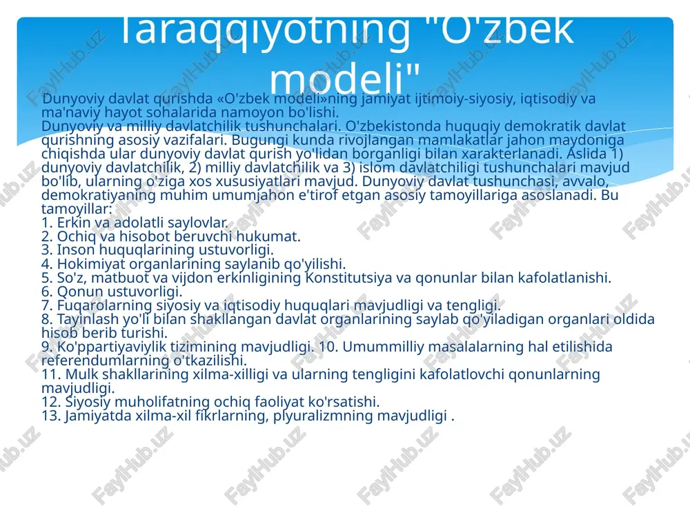 taraqqiyotning o’zbek modeli va uning ahamiyati - Page 5