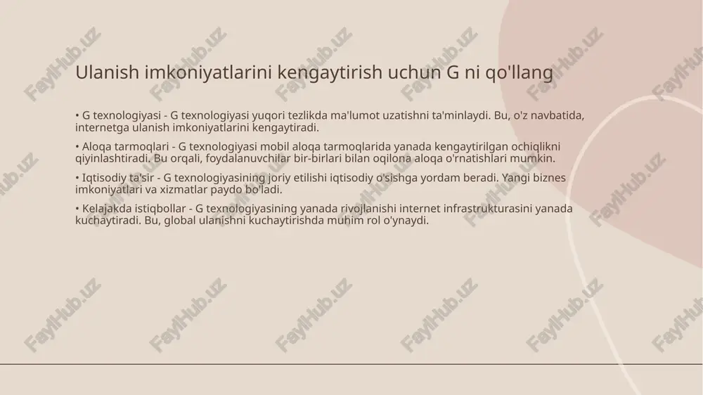 vojlanish - g tarmoqlari barqaror rivojlanish uchun zarur shart hisoblanadi. ular ekologik toza energiya manbalaridan foydalanishni rag'batlantiradi. g arxitekturasi foydalanuvchi ehtiyojlariga moslashadi • foydalanuvchi ehtiyojlari - g arxitekturasi foydalanuvchi ehtiyojlarini inobatga oladi. har bir loyiha foydalanuvchilarning xohish va talablariga mos ishlab chiqiladi. • funktsional dizayn - funktsional dizayn foydalanuvchilarga qulaylik yaratadi. bunga joylashuv, yorug'lik va muhit bilan integratsiya kiradi. g tarmoqlari xavfsizlikni ta'minlash uchun yangilanadi • tarmoq xavfsizligi - tarmoq xavfsizligi ma'lumotlarni himoya qilish jarayonidir. bu jarayonda turli xil texnologiyalar va strategiyalar topshirishning zaruratini ta'minlash uchun qo'llaniladi. • yangilanishlar muhimligi - tarmoqlarning muntazam yangilanishi xavfsizlikni oshiradi. yangilanishlar yangilanishlarni o'z ichiga oladi, shu jumladan dasturlar va protokollar. • zaifliklar va tahdidlar - tarmoqlarda zaifliklar tahdidlarni ochib beradi. yangilanishlar bu zaifliklarni bartaraf etishga yordam beradi. • xavfsizlik choralarining roli - tarmoq xavfsizligi choralarining amalga oshirilishi xavfsizlikni ta'minlaydi. shu bilan birga, foydalanuvchilar xabardorligini oshirishga qaratilgan. xulosa: 5g tarmoqlari bizni yangi texnologik davrga olib …